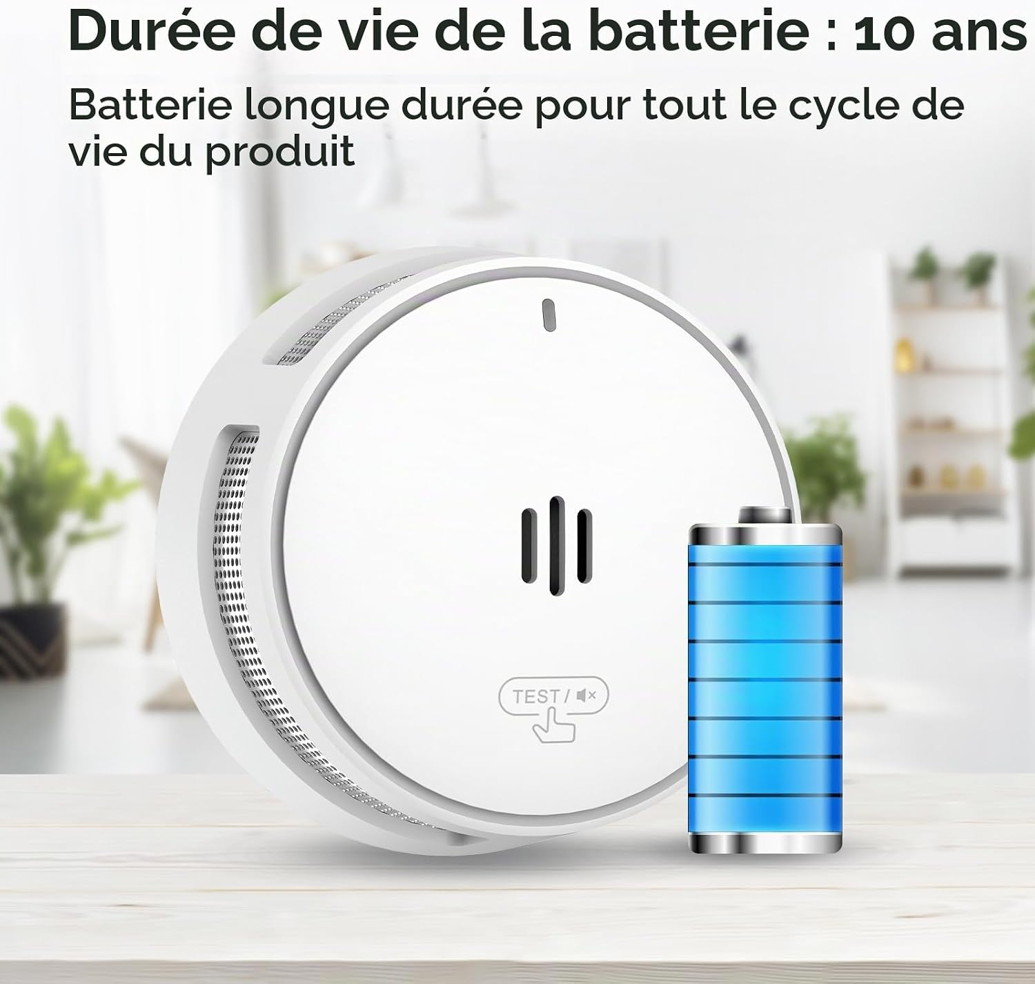 Detalle de WISUALARM S05-A(5PCS) rookmelderset met 10 jaar batterij en mute-functie