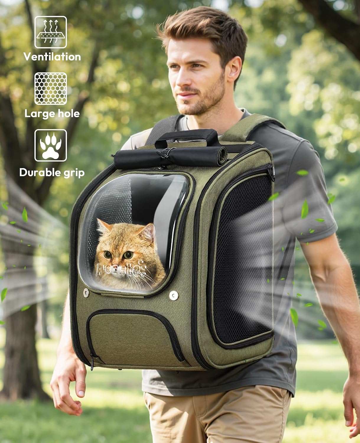Detalle 1 de Pecute Katzenrucksack 42 x 32 x 26 cm
