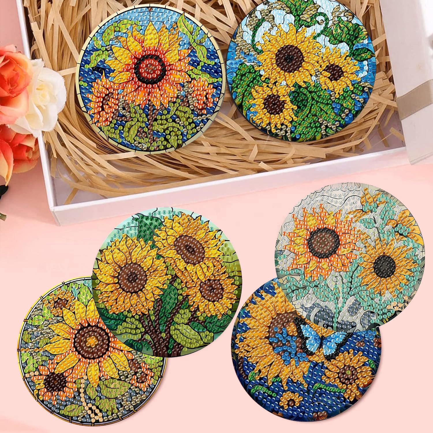 Thumbnail 3 de Diamond Art Coaster Kit, 8-Piece Set