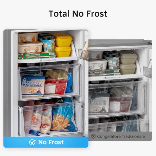 Detalle de Midea MERB345MGC46EU – Frigorifero combinato Total No Frost da 338 L