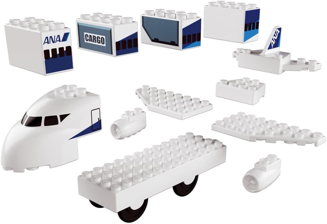 Detalle 2 de タカラトミー トミカ・プラレールブロック ANA飛行場セット|プラスチック製・電池不要・3歳以上