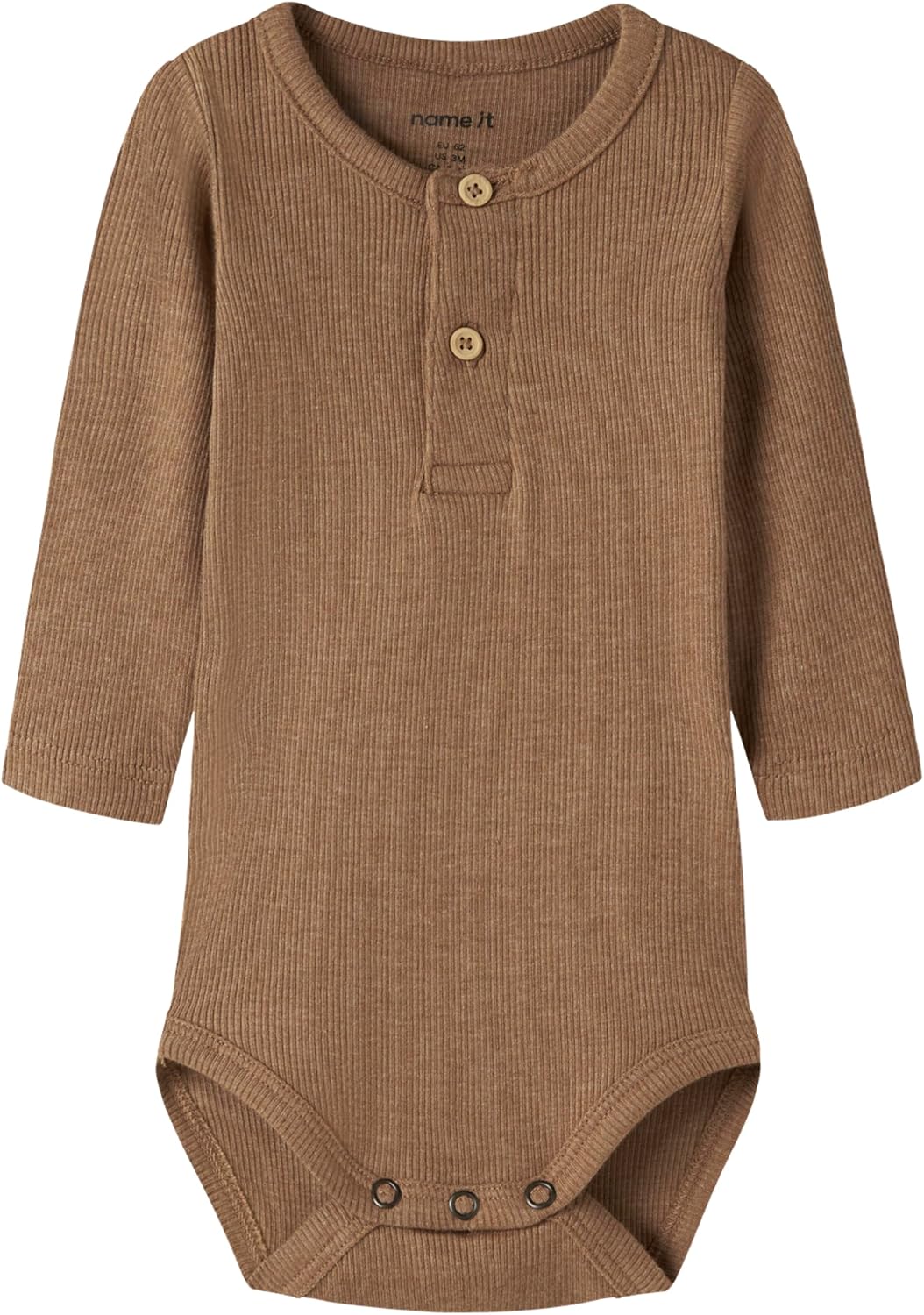 Detalle 2 de NAME IT Herren Nbmkab Ls Body Noos – Langarm Bodysuit aus geripptem Strick