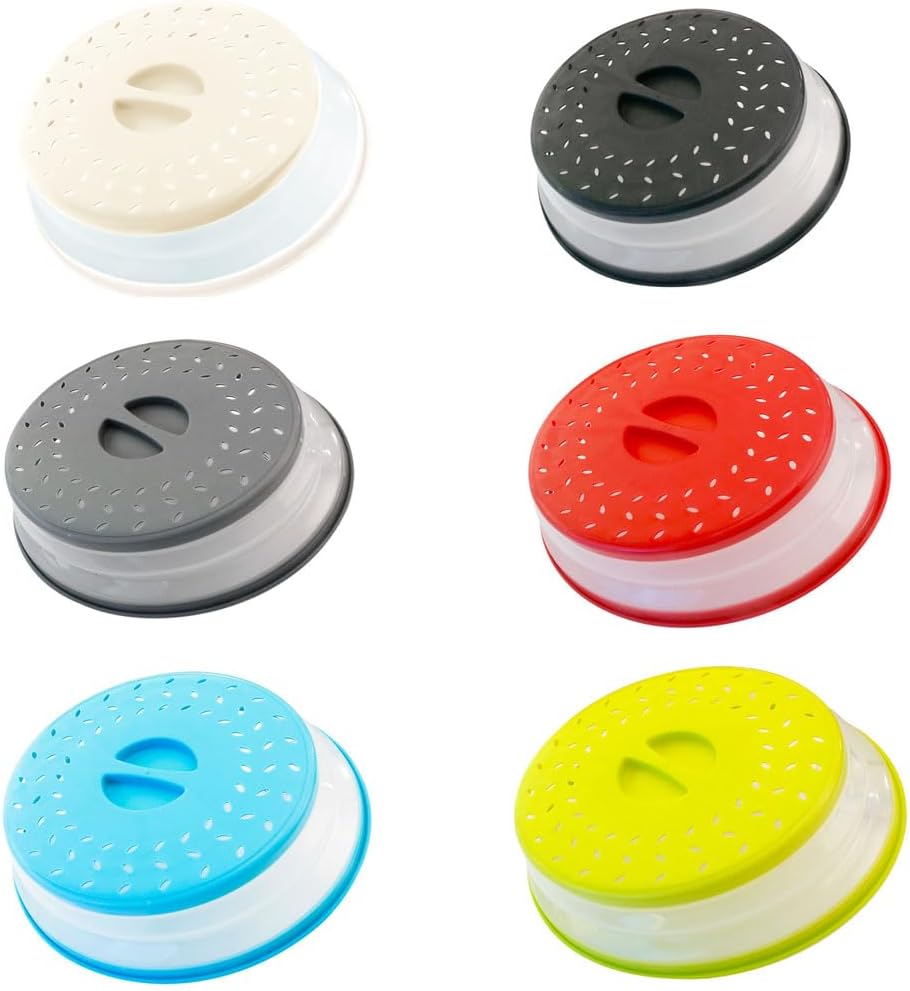 Thumbnail 6 de Collapsible Microwave Splatter Cover, 10.5 Inch – BPA-Free Silicone & Plastic (Beige Grey)