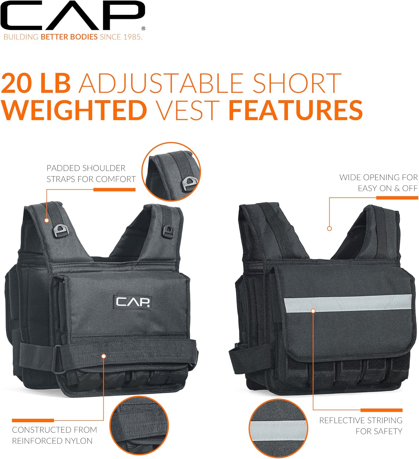 Detalle de CAP Barbell Adjustable Weighted Vest