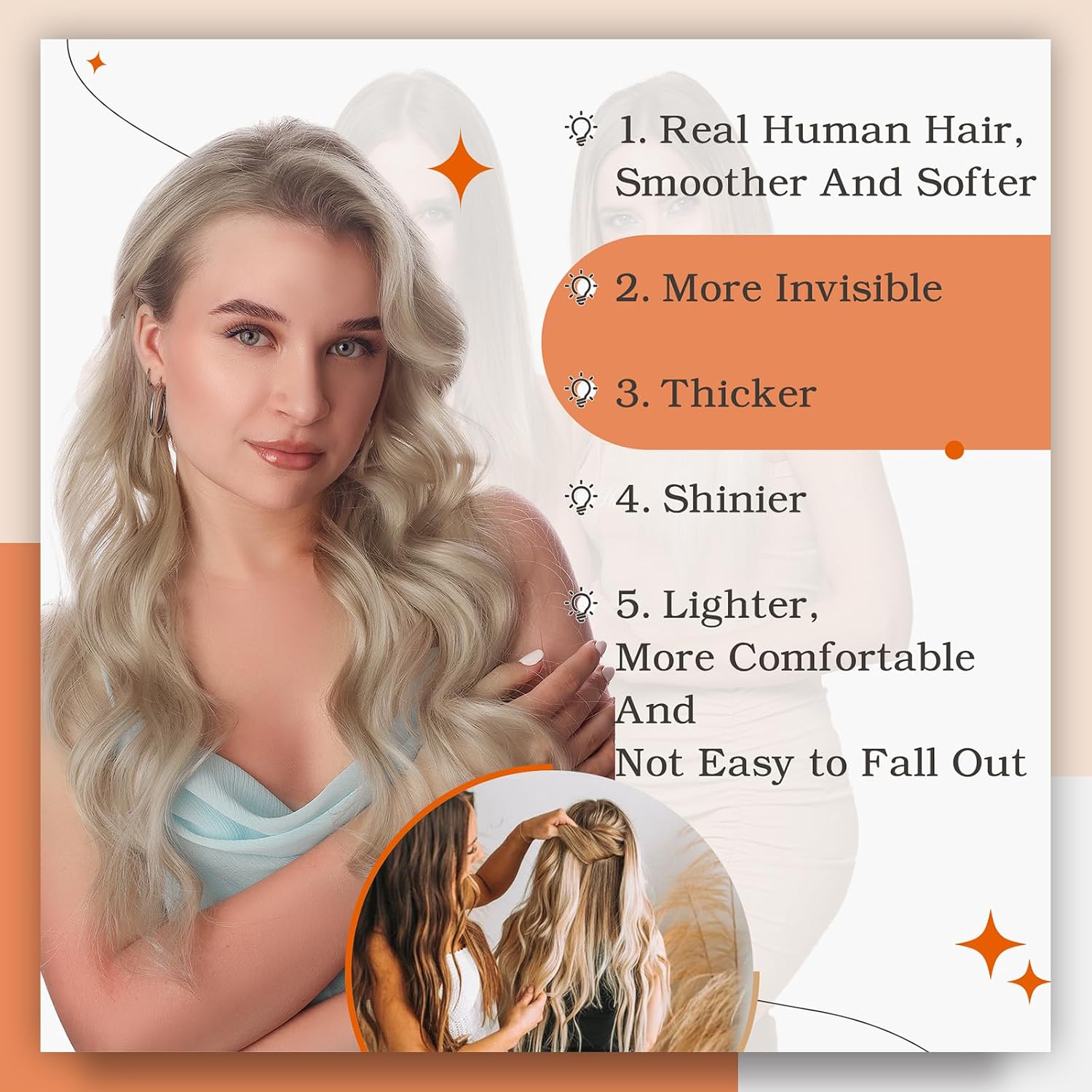 Thumbnail 6 de Full Shine Tape-In Extensions 61 cm 💇♀