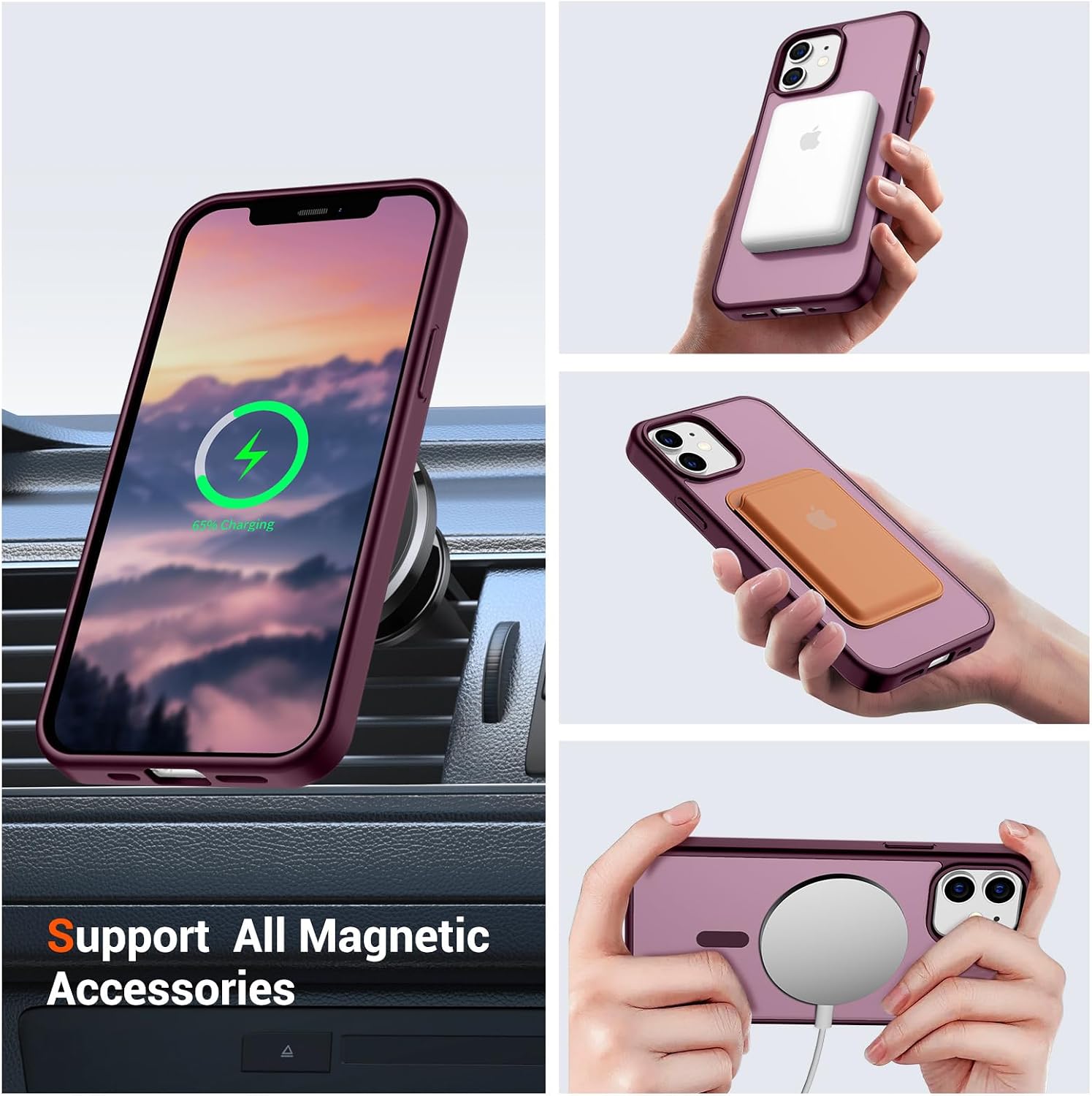 Detalle de vnnink iPhone 12 Magnetic Matte Case, Slim