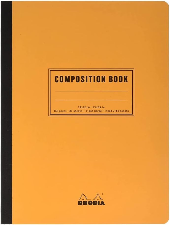 Detalle de RHODIA 119228C Quaderno mOrobido dOroso telato - Composition Book Orange, B5, quadretti piccoli