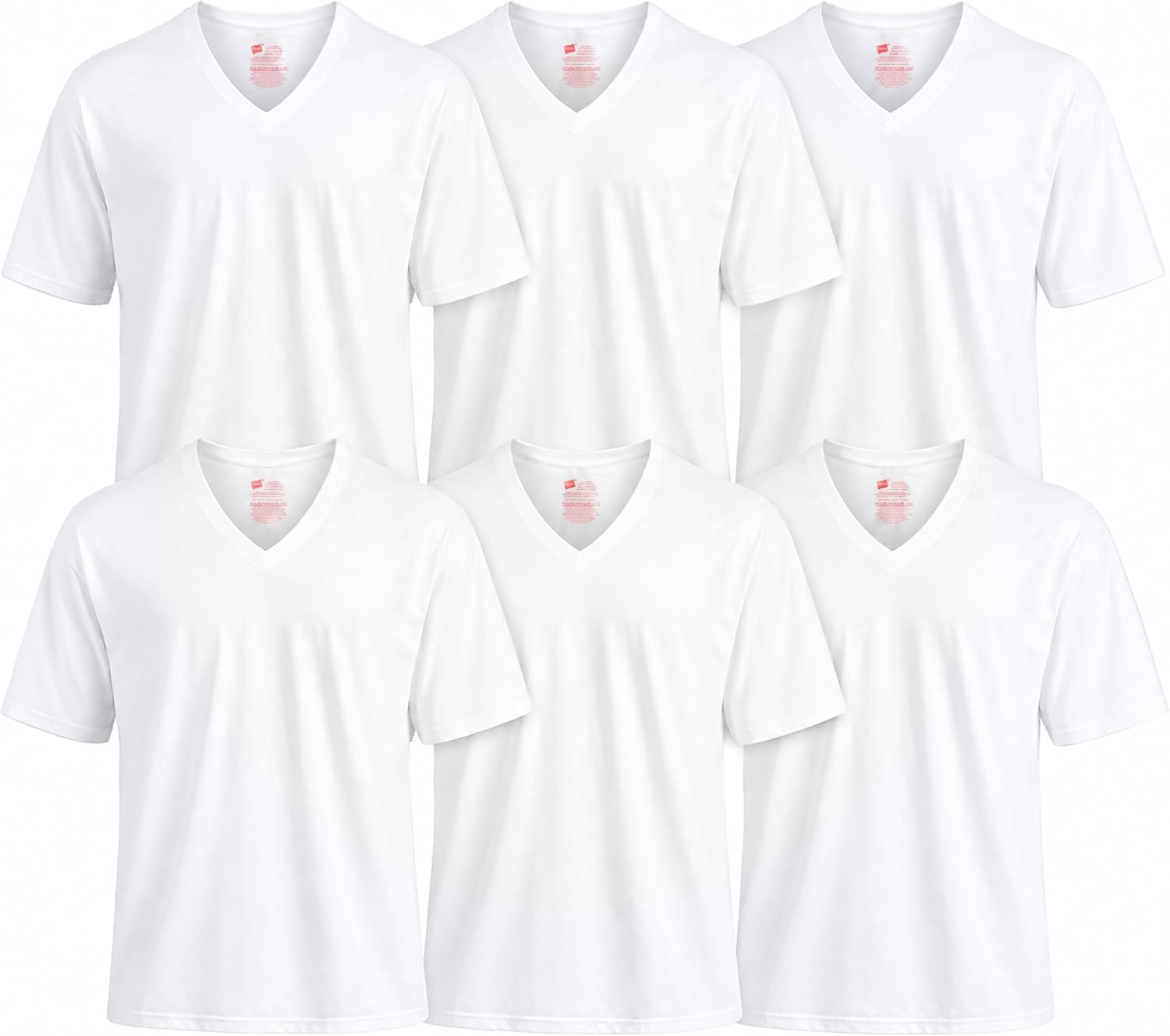 Detalle 2 de Hanes Men's Undershirts T-Shirt Pack: V-Neck Cotton Tees with Moisture-Wicking and Odor Control
