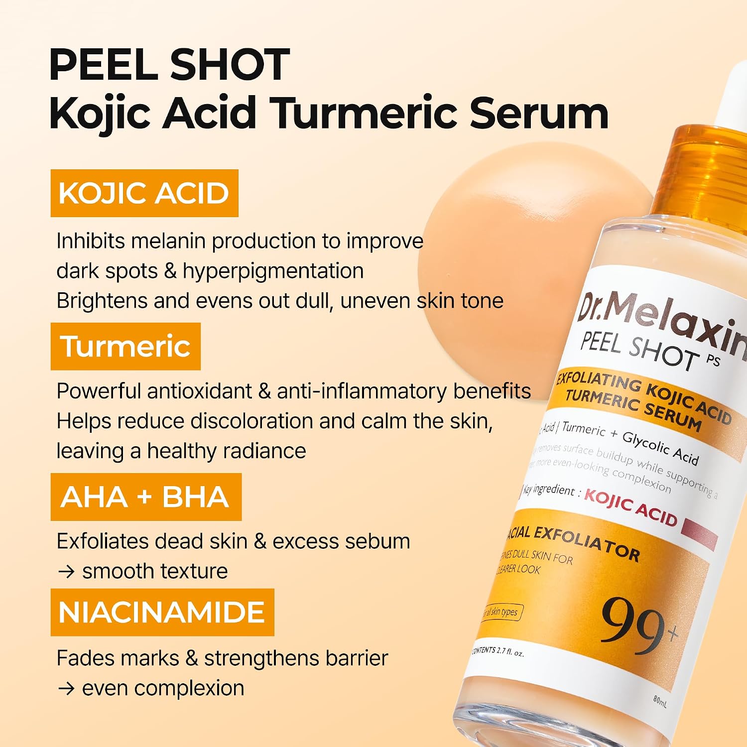 Thumbnail 4 de Dr.Melaxin Peel Shot Glow Rice 80ml Ampoule