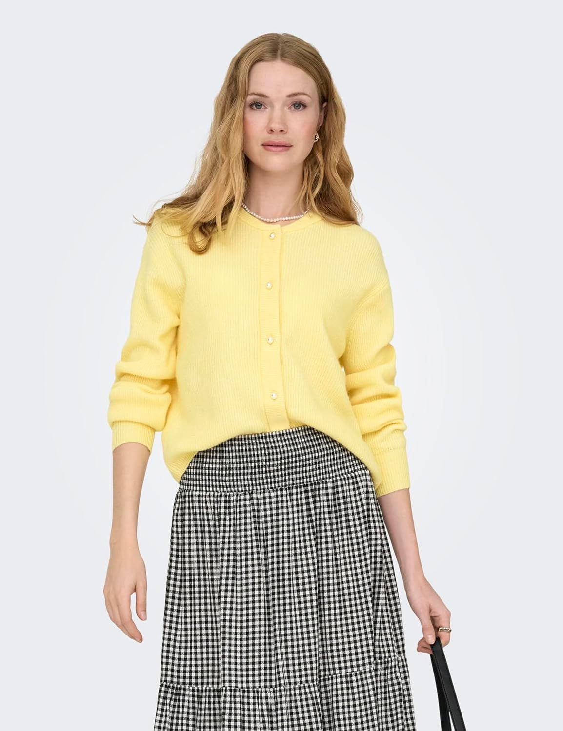 Detalle 2 de JDY Damen Jdylumi Life Longsleeve-Cardigan mit Rundhalsausschnitt und Knopfleiste (1er Pack)