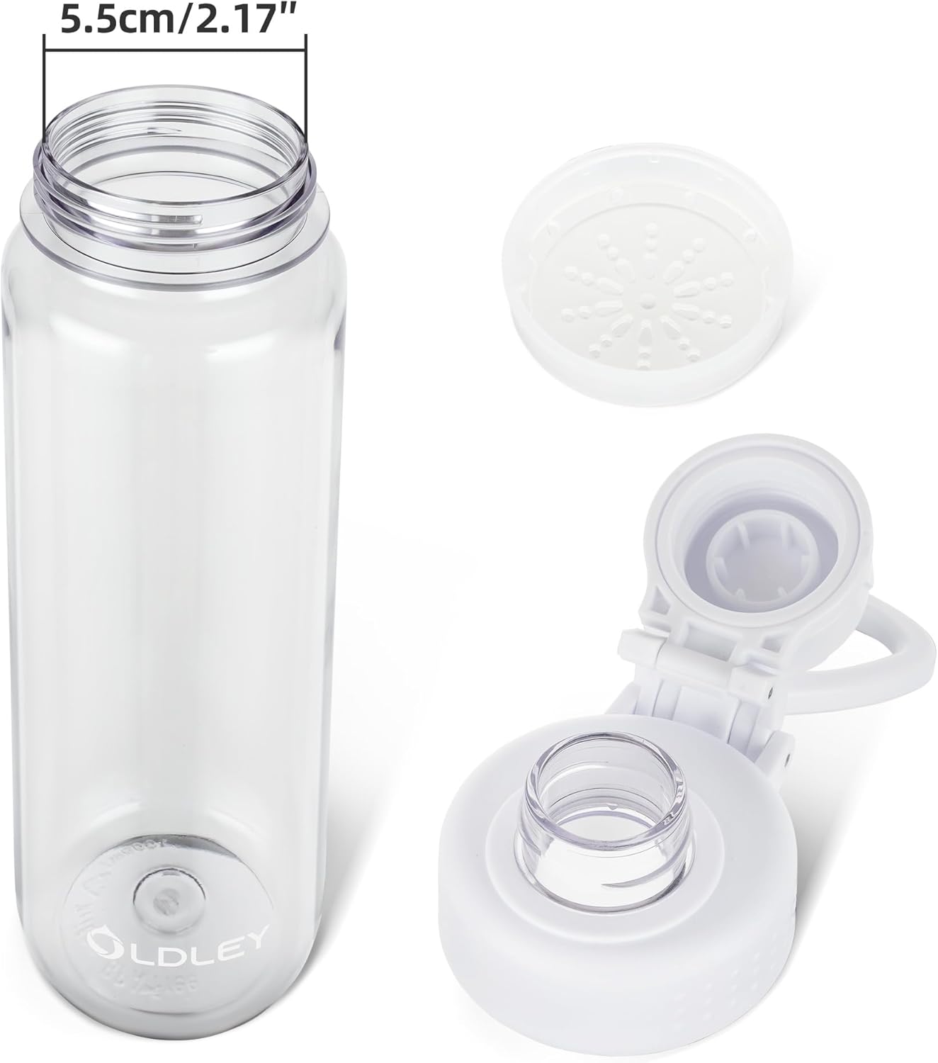 Thumbnail 4 de OLDLEY 1L BPA-free Tritan water bottle with screw lid and carry loop (clear)