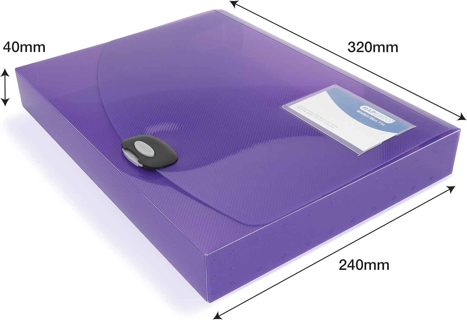 Thumbnail 2 de Rapesco 1690 Rigid Box File, 40 mm Spine, A4, Transparent Assorted Colours – Pack of 5