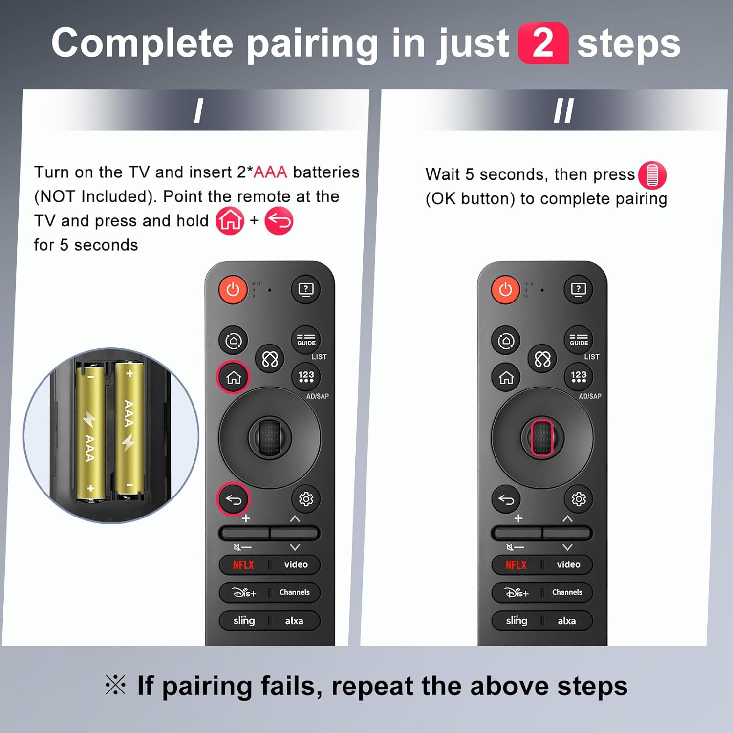 Thumbnail 6 de Magic-Control for LG-Smart-TV-Remote-Replacement with Voice & Pointer Aiming for LG Magic Smart TVs MR25GA MR24GA MR23GA MR22GA MR21GA