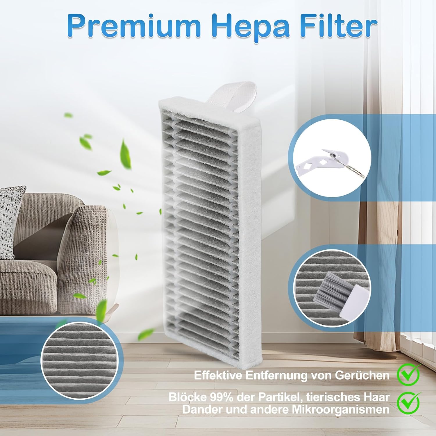 Thumbnail 3 de Estelife X8 Pro Omni Zubehörset für Ecovacs Deebot X8 Pro Omni – Komplettset mit Hauptbürste, Borstenbürste, Staubbeuteln, HEPA-Filtern und Seitenbürsten