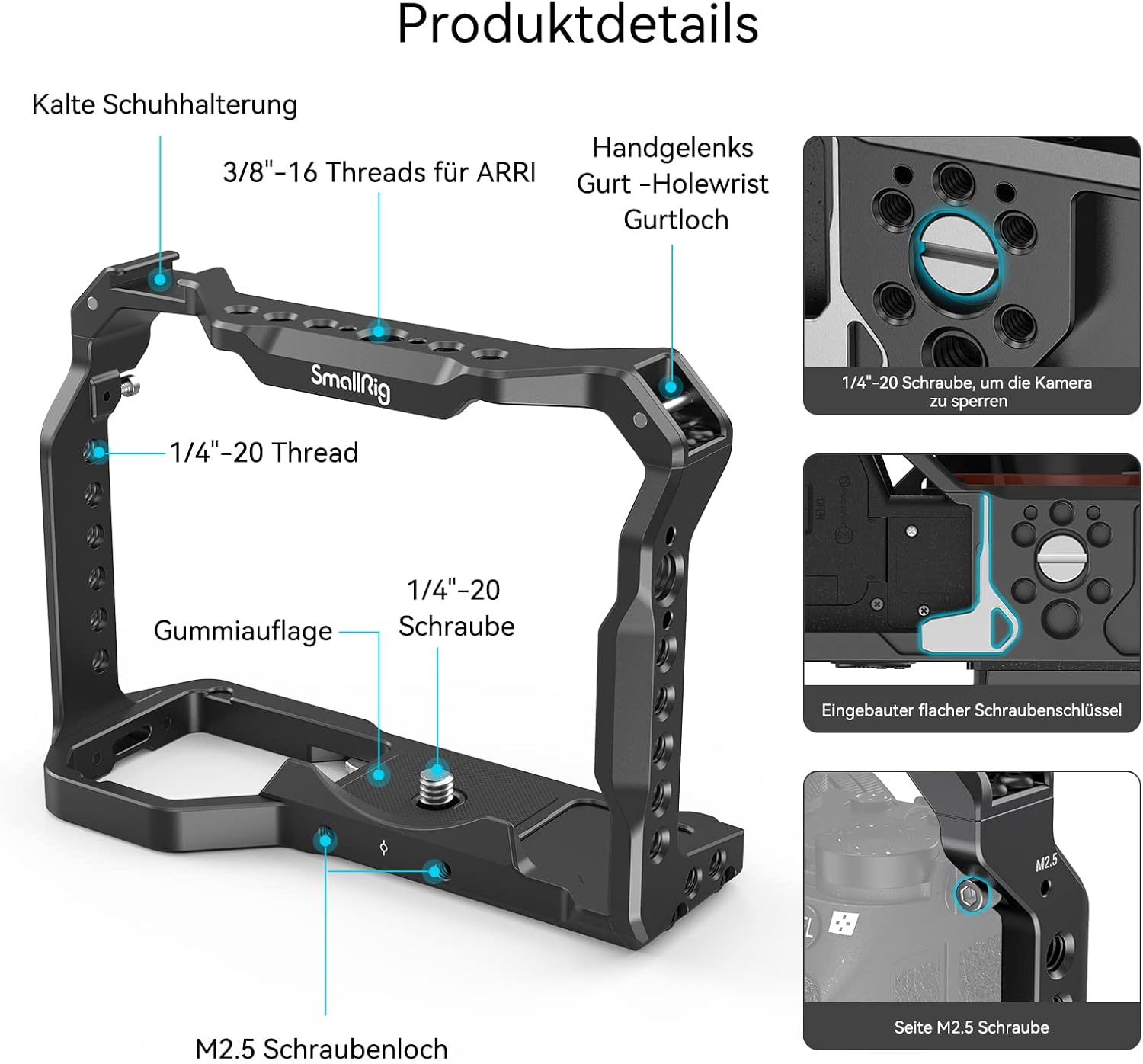 Detalle 2 de SMALLRIG A7 III Cage A73 für Sony A7
