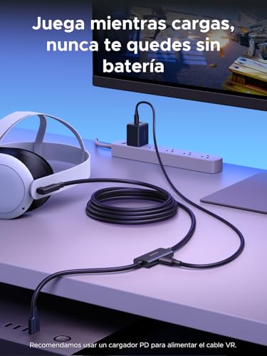 Detalle de UGREEN Cable Link USB 3.0 de 5 m (5 Gbps) para Meta Quest 3/3s y Quest 2/Pro/Steam VR