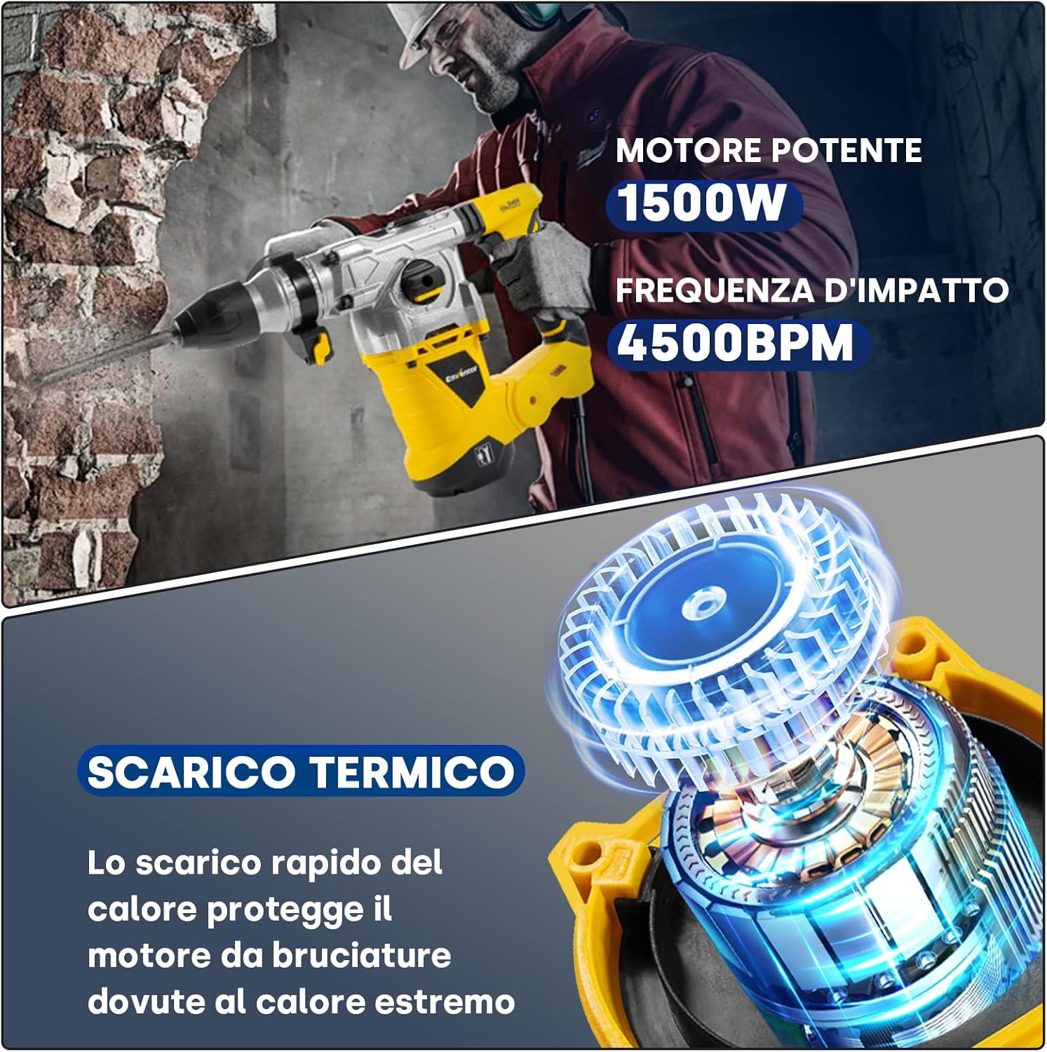 Detalle de Enventor Martello Demolitore 1500W SDS-Plus