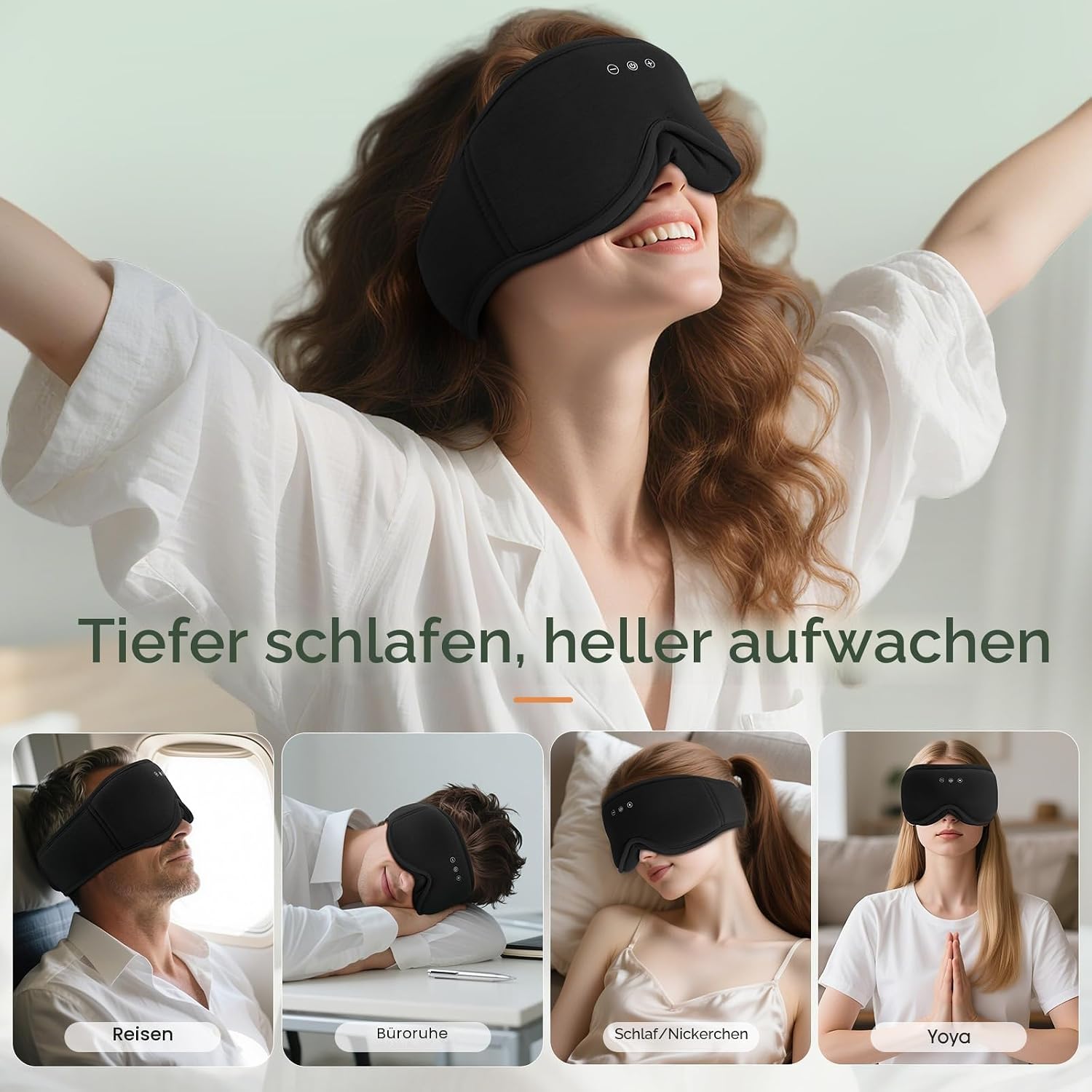 Thumbnail 6 de MUSICOZY Bambus-Baumwolle Schlafmaske Bluetooth 14h
