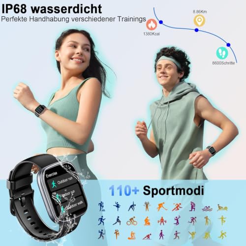 Thumbnail 6 de Montre Connectée Motast Homme/Femme avec Appel Bluetooth et Suivi Santé 1,91" HD