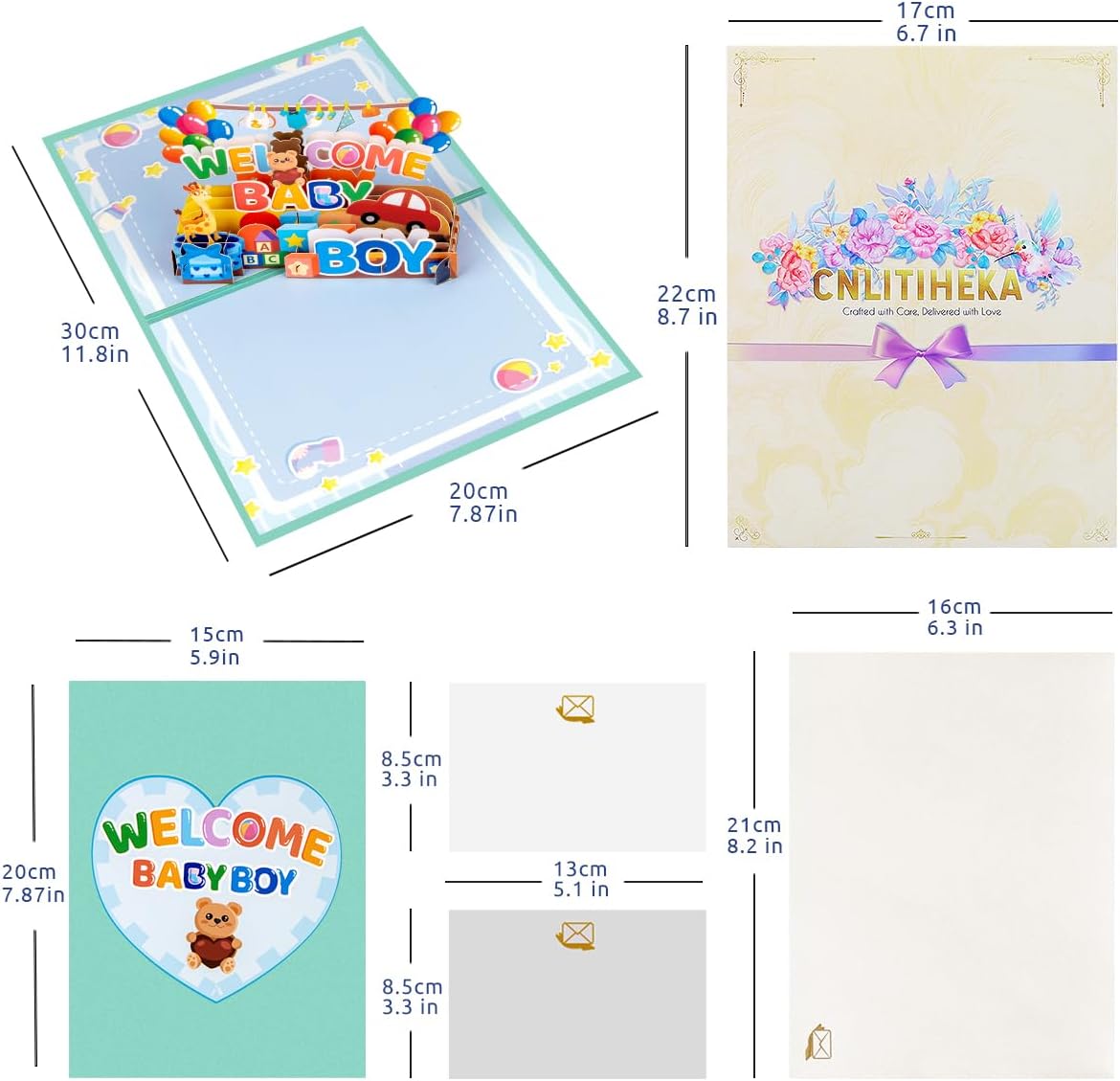 Detalle de CNLITIHEKA 3D Pop-Up Baby Card