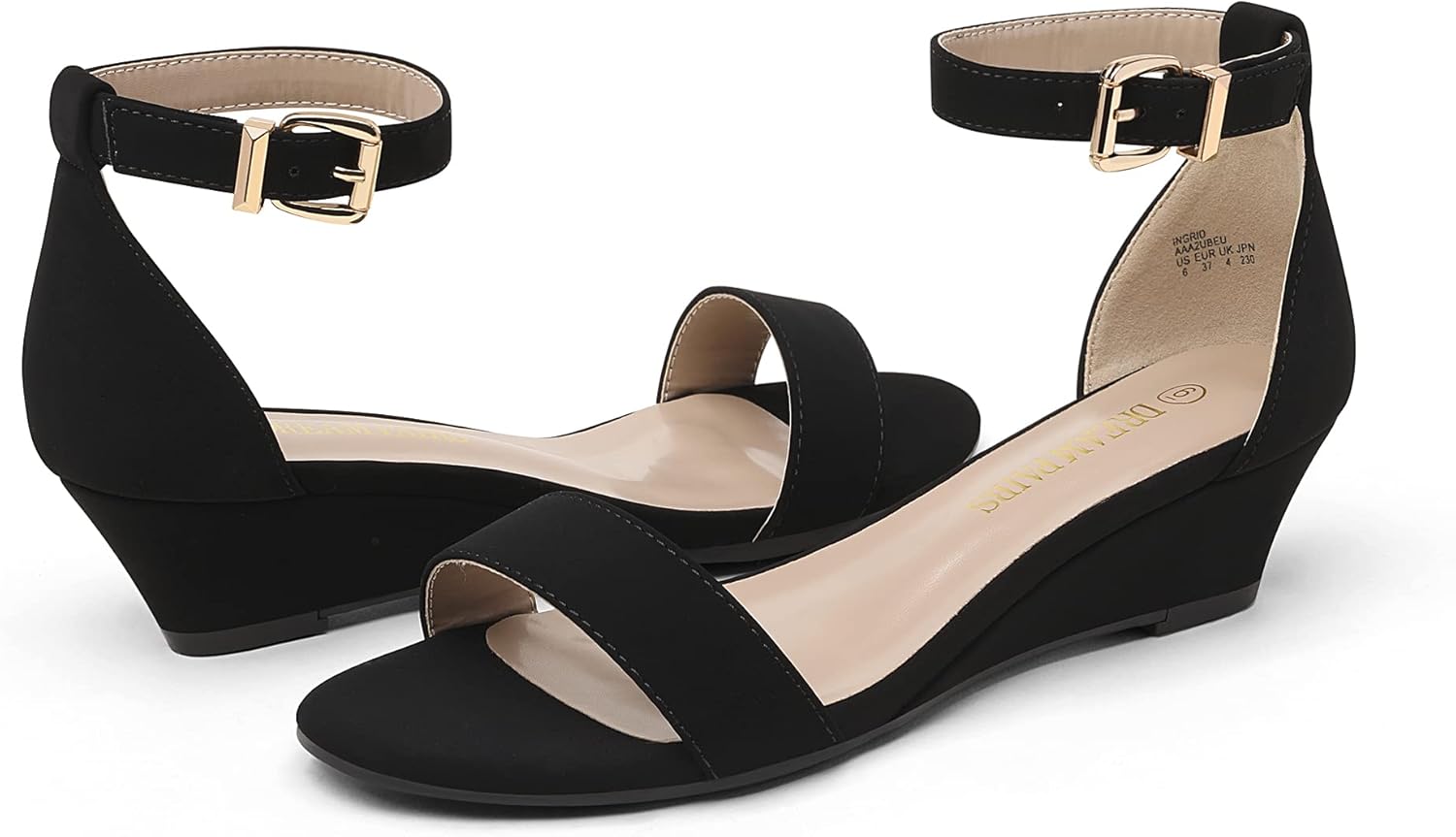 Thumbnail 4 de DREAM PAIRS Women's Ingrid Ankle Strap Low Wedge Sandal