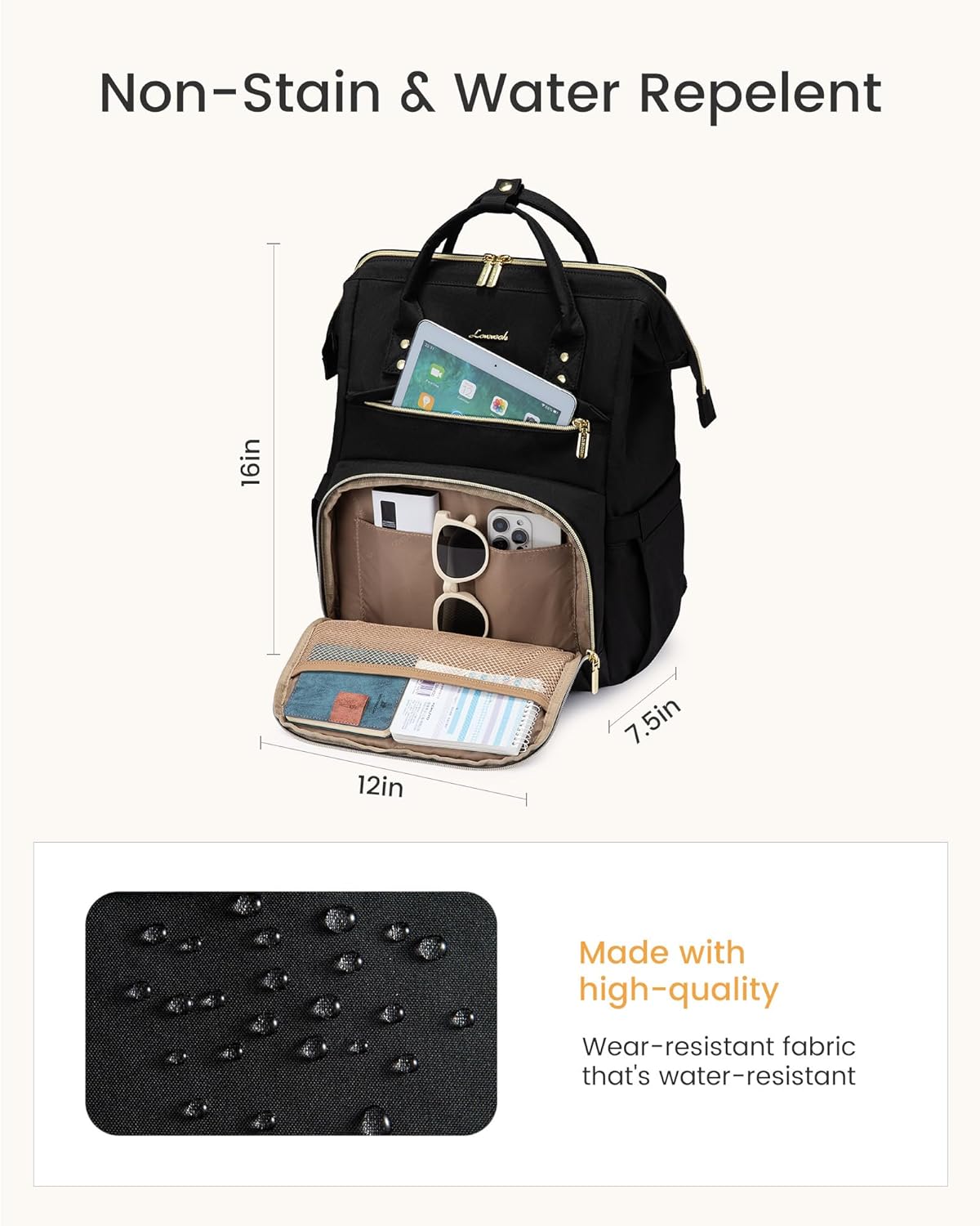 Thumbnail 4 de LOVEVOOK Laptop Backpack 15.6-inch waterproof daypack