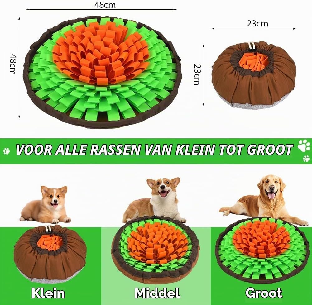 Detalle 2 de AYESY P3-XWDGRE250731-FBA snuffelmat voor honden van vilt, 48 x 48 cm