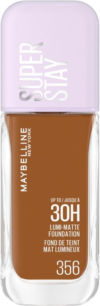 Detalle de Maybelline Superstay 30H Lumi-Matte Teinte 356 – fond de teint liquide longue tenue (35 ml) fini mat lumineux