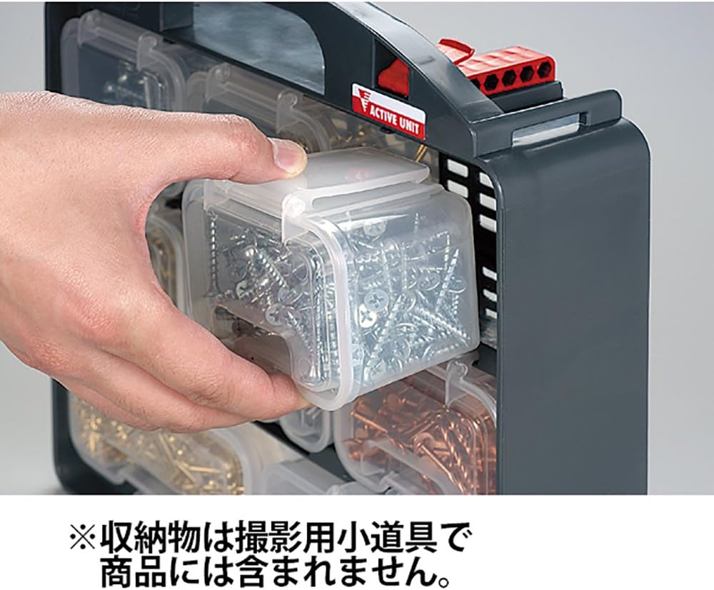 Detalle de JEJ ASTAGE アクティブユニット AU-9 小物収納ケース ミニケース9個付き ポリプロピレン製