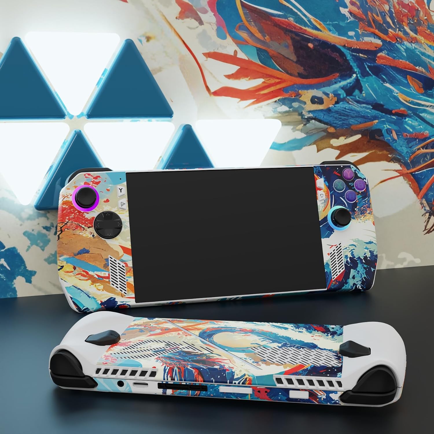 Detalle 2 de PlayVital Dragon's Elysium 2 Sets Skin Stickers for ROG Ally – Custom Vinyl Decals for Handheld