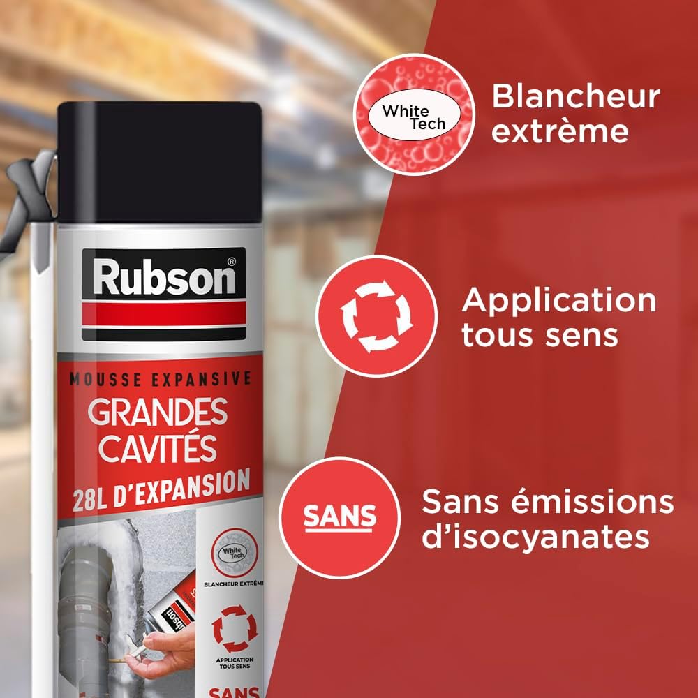 Thumbnail 2 de Rubson Mousse Expansive Grandes Cavités – Aérosol 550 ml