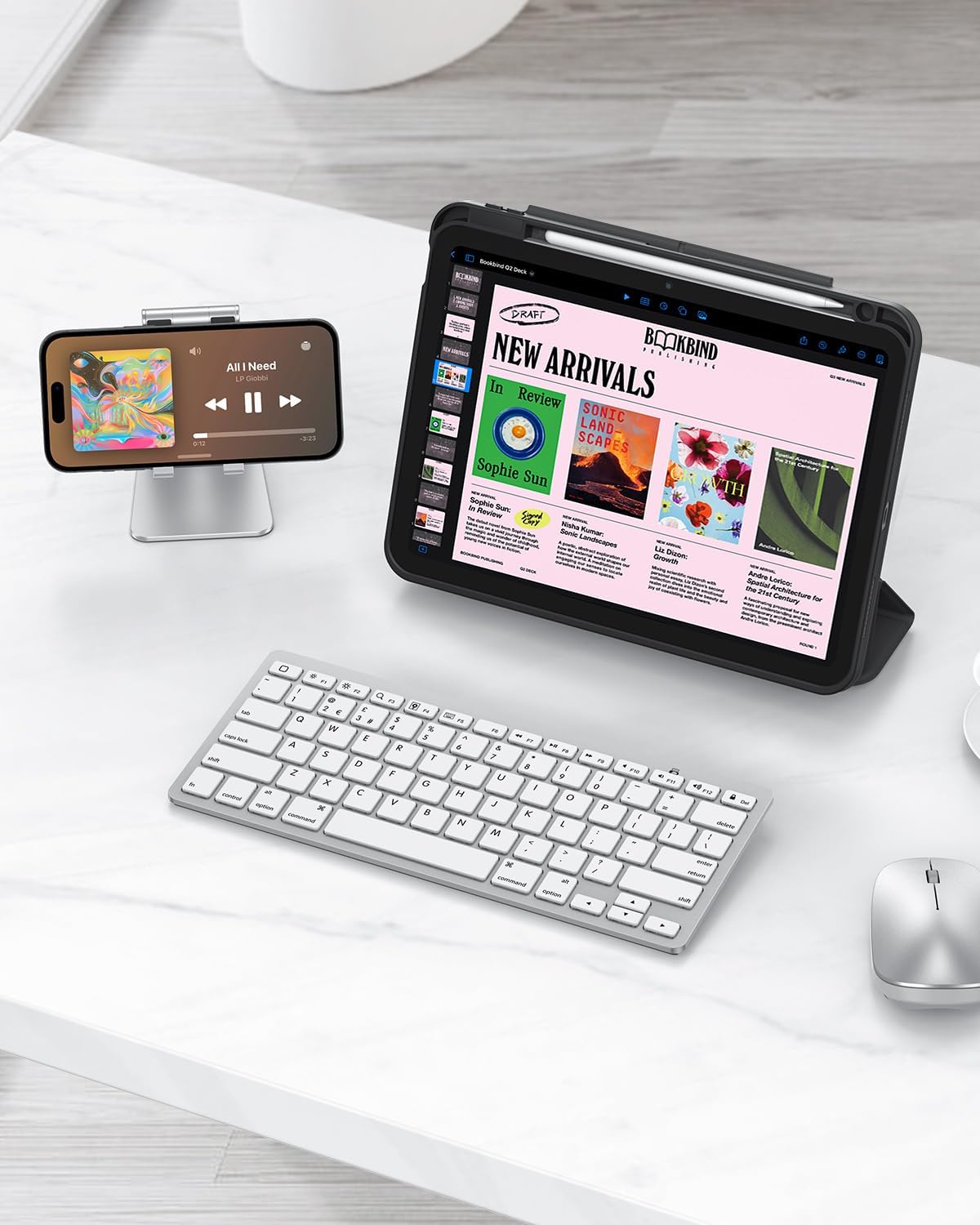 Thumbnail 5 de OMOTON Bluetooth Wireless Keyboard UK QWERTY
