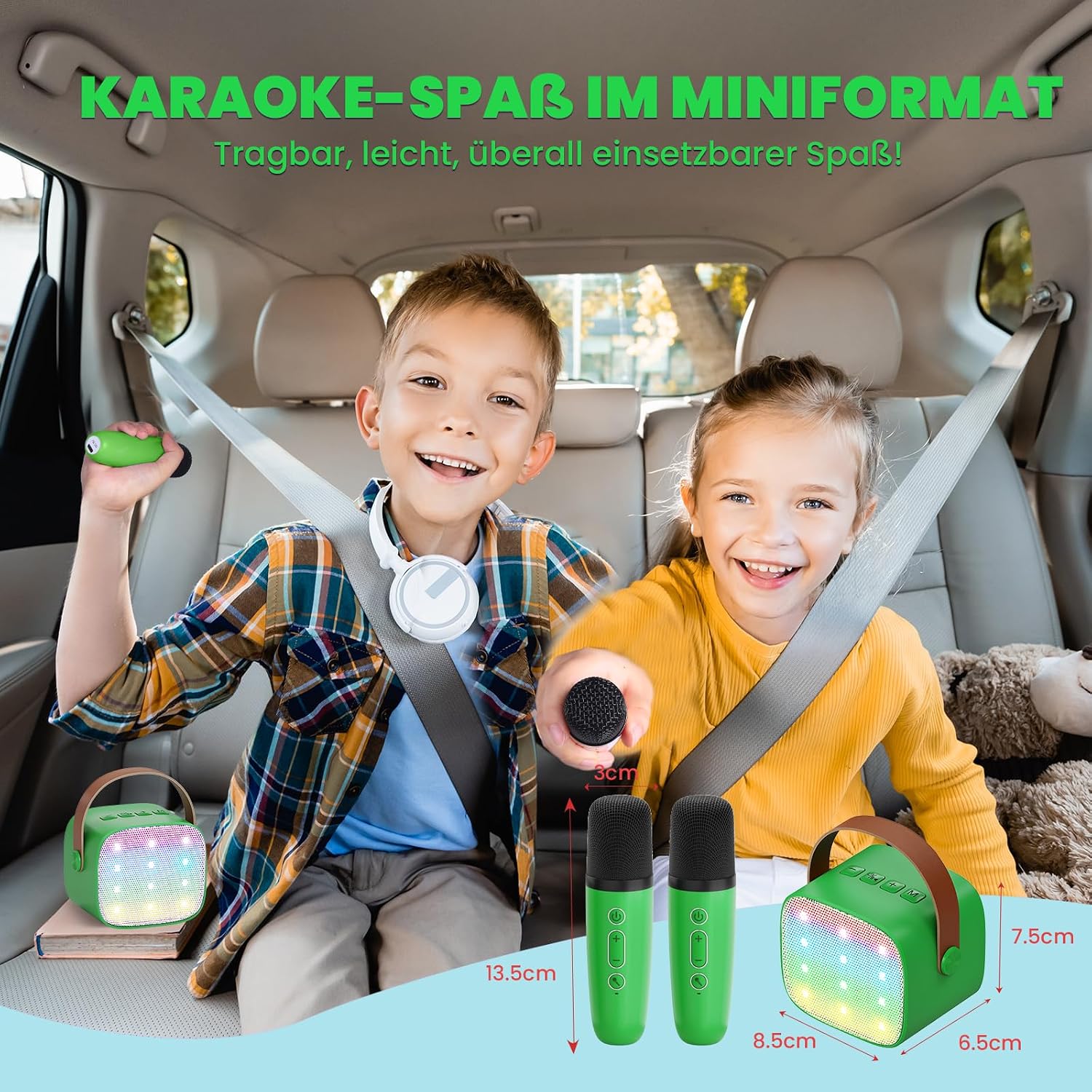 Thumbnail 6 de Karaoke Maschine Kinder mit 2 Mikrofonen – Premiumversion