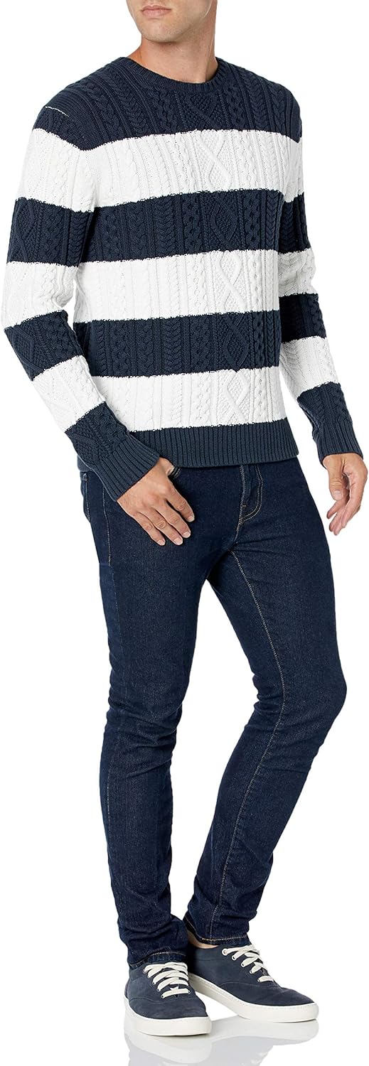 Thumbnail 4 de Amazon Essentials Men's Long-Sleeve 100% Cotton Fisherman Cable Crewneck Jumper
