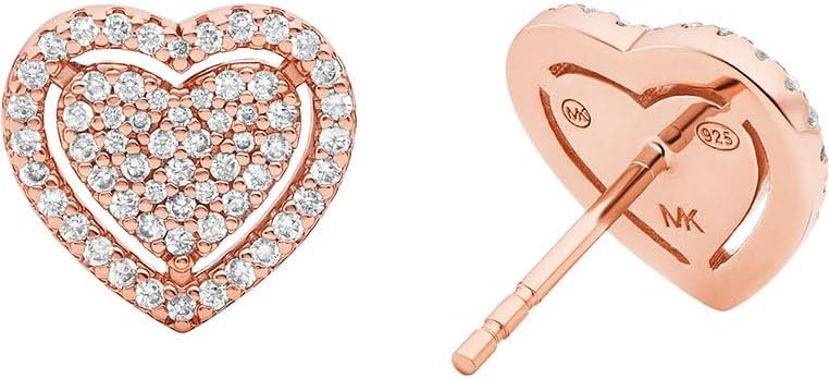 Detalle de Michael Kors Damenohrringe aus rosévergoldetem Halbedelstein mit Stecker