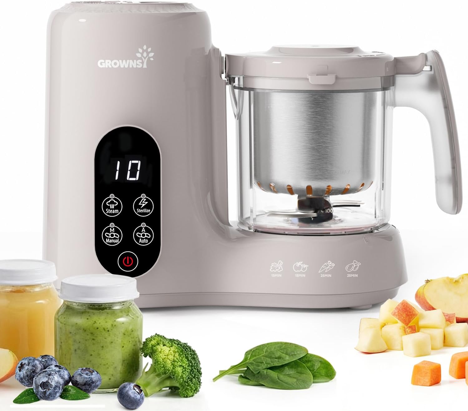 Detalle de Grownsy Baby Food Maker with Stainless Steel Basket