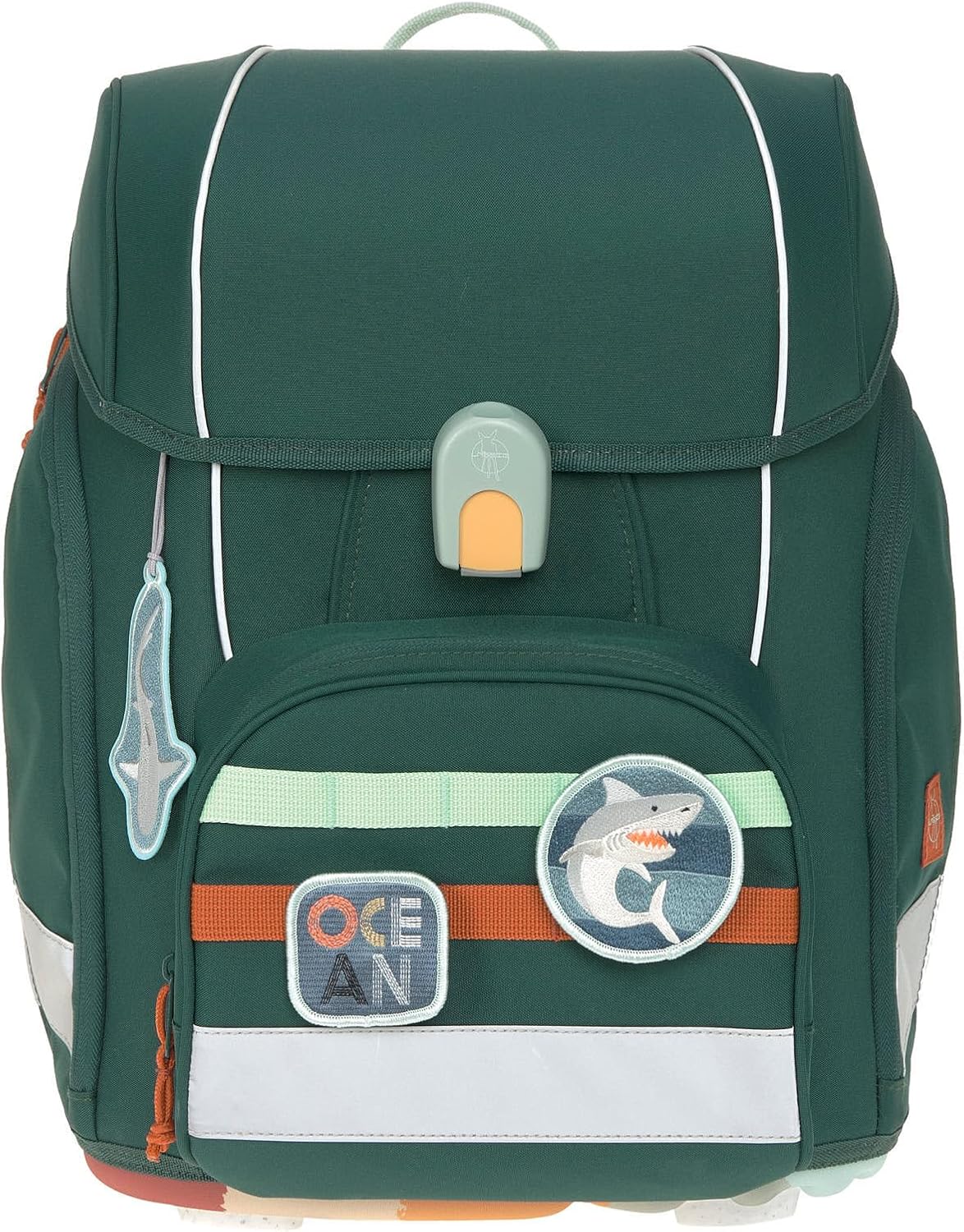Detalle de LÄSSIG 7-teiliges Schulranzen-Set Boxy Unique Dark Green Ocean Edition