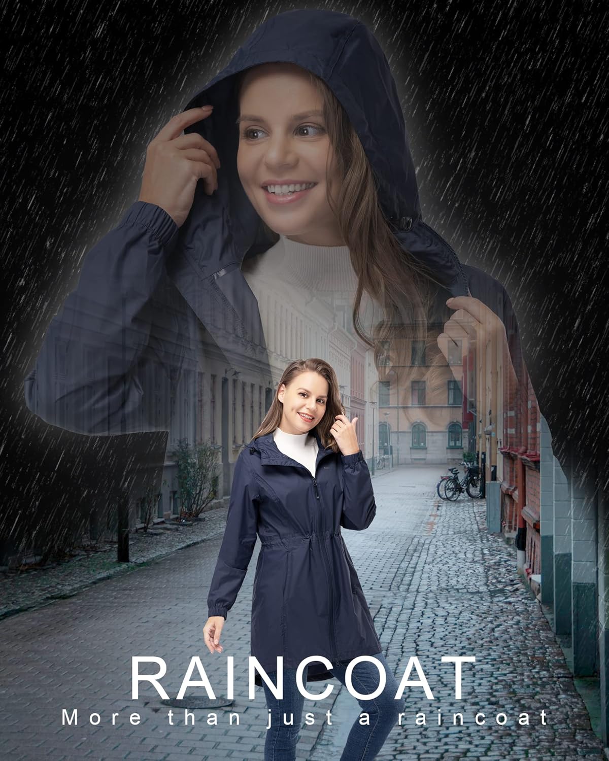 Thumbnail 1 de 33,000ft Damen Regenjacke: Dünn, wasserdicht und faltbart – ideal für Reisen und Alltag