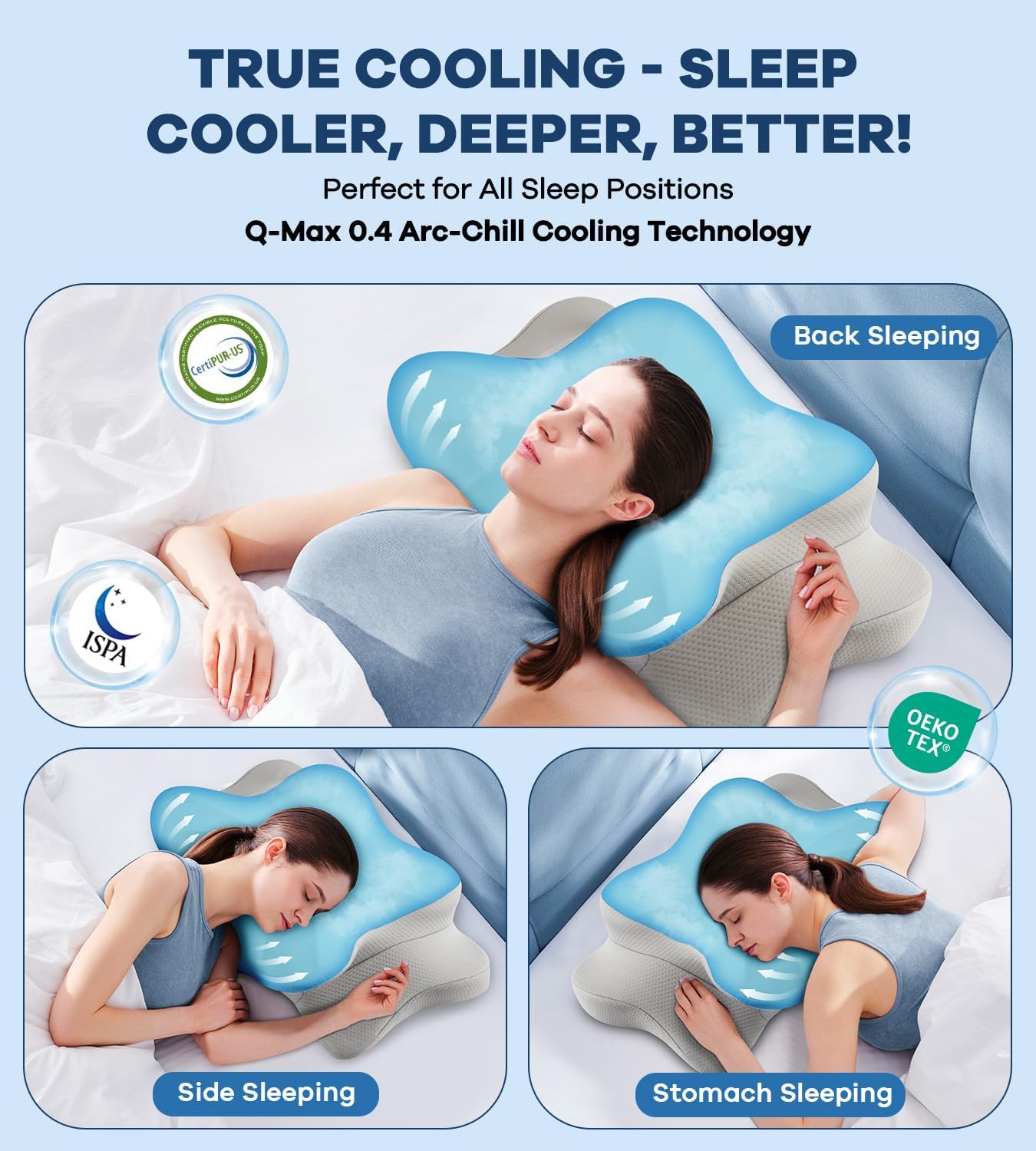 Thumbnail 4 de DONAMA Cervical Pillow 24.8x14.96x5.51 in