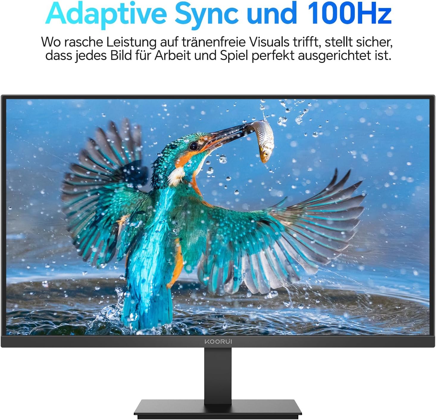 Detalle de KOORUI E2212F 21,45‑Zoll Monitor (FHD, 100 Hz) mit Adaptive Sync und Eye Care