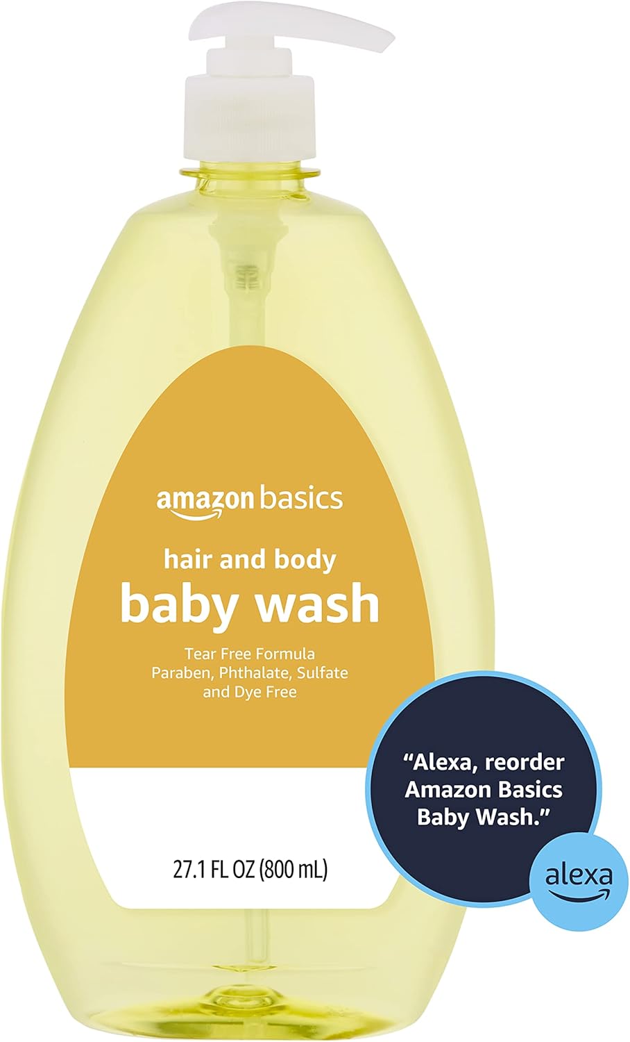 Detalle 2 de Amazon Basics Tear-Free Baby Hair & Body Wash (4-Pack, 27.1 fl oz each)