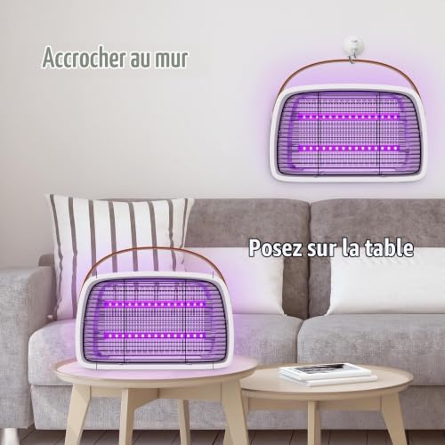 Detalle de Lampe Anti Moustique Seenlast 3800V LED Tue Mouche Électrique – Destructeur silencieux pour maison et locaux
