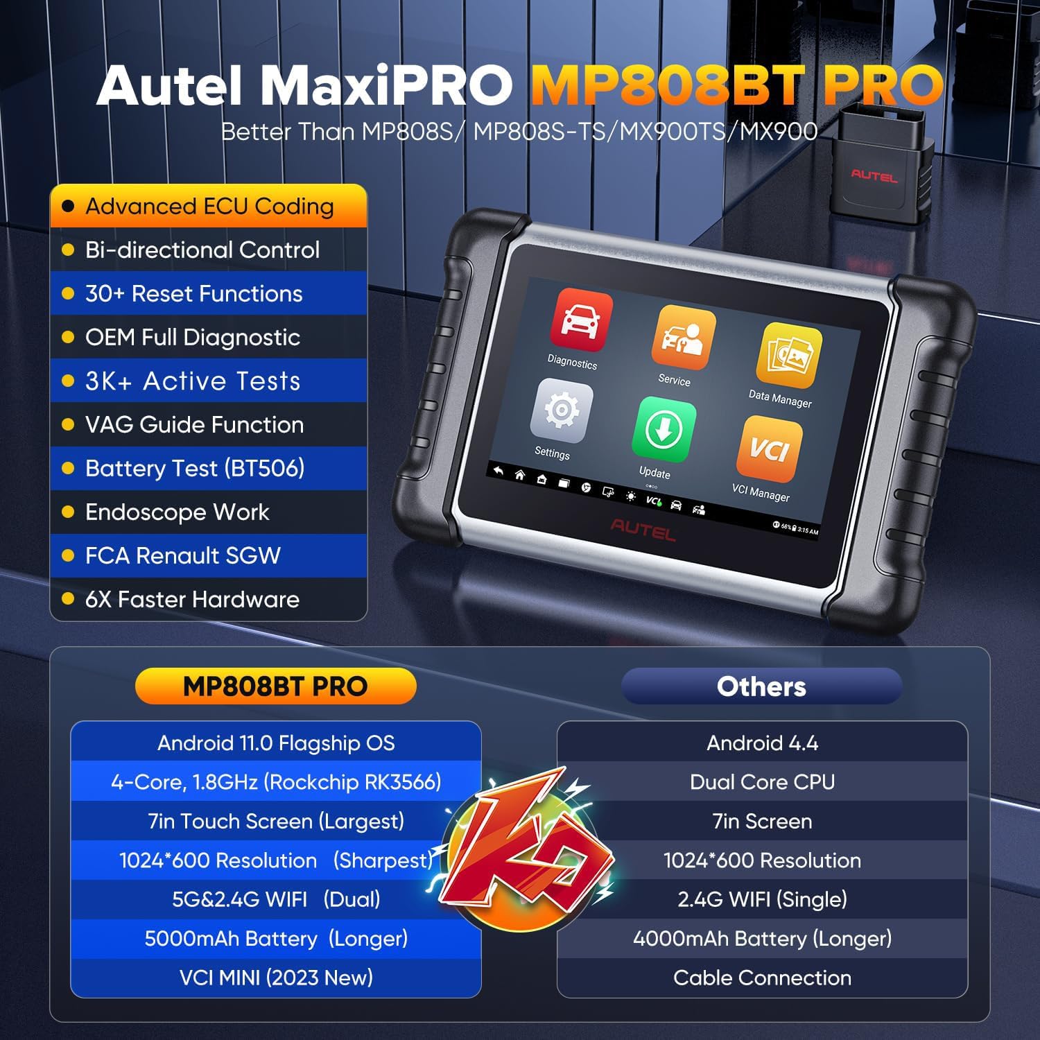 Detalle 2 de Autel diagnostic scanner MP808BT PRO