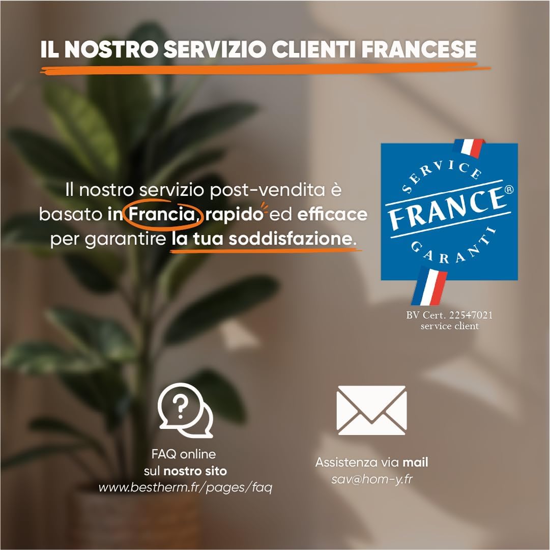 Thumbnail 6 de BESTHERM TANIN radiatore elettrico fisso a inerzia secca in ceramica 1000W, bianco