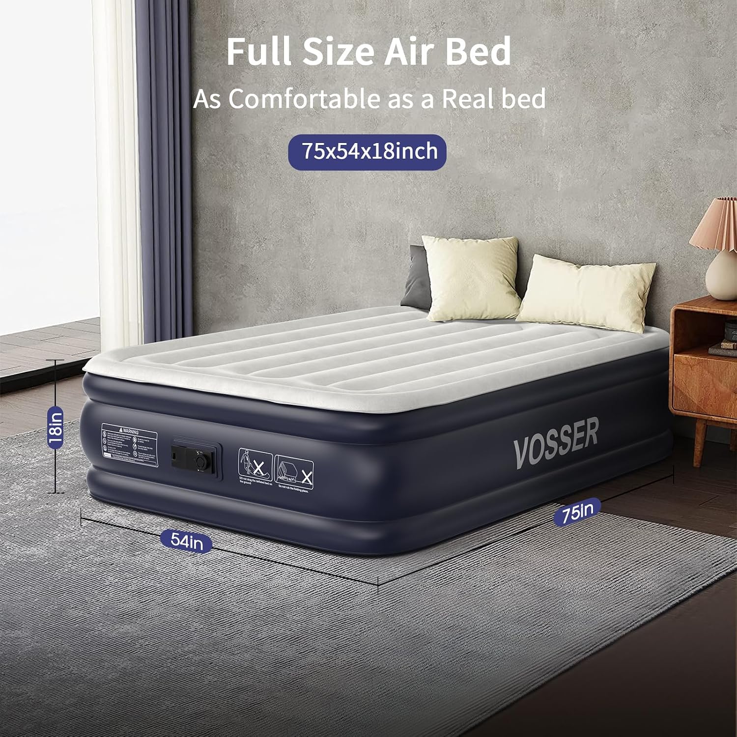Thumbnail 6 de VOSSER Air Mattress 18" Inflatable