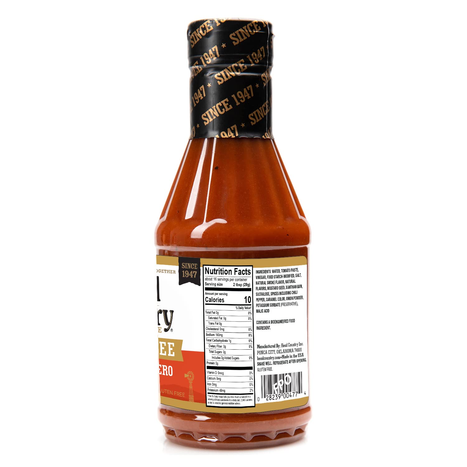 Detalle 2 de Head Country Apple Habanero Sugar-Free BBQ Sauce, 20 Ounce, Pack of 6