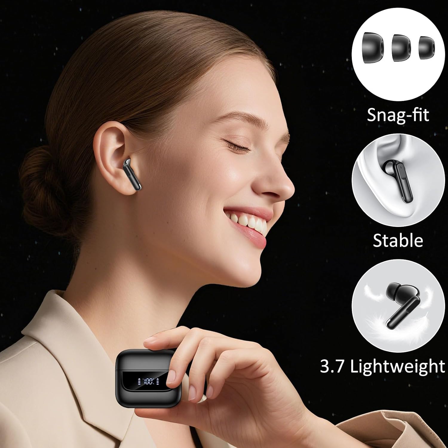 Detalle 2 de Wireless Earbuds with Bluetooth 5.4