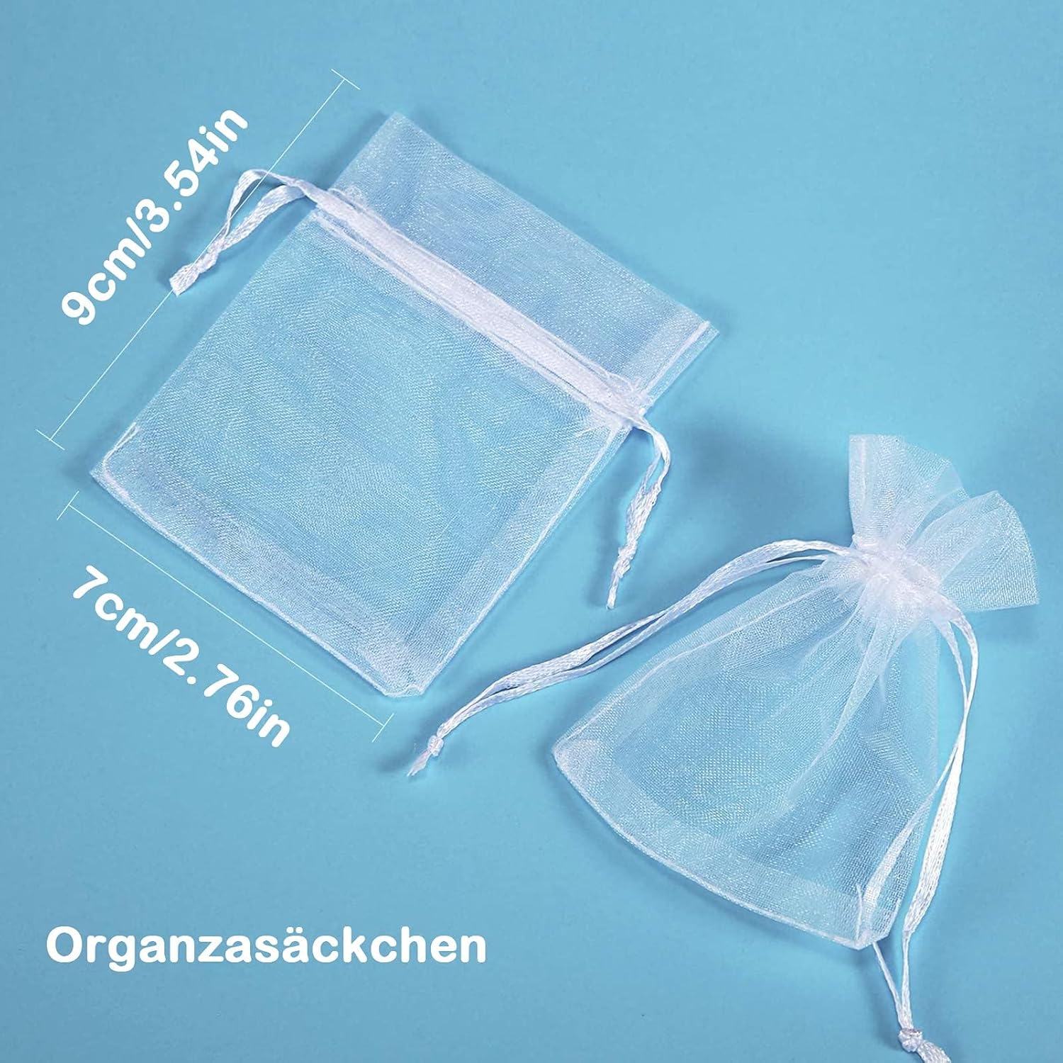 Thumbnail 2 de Carehabi 100 bolsas organza blanco 7 x 9 cm
