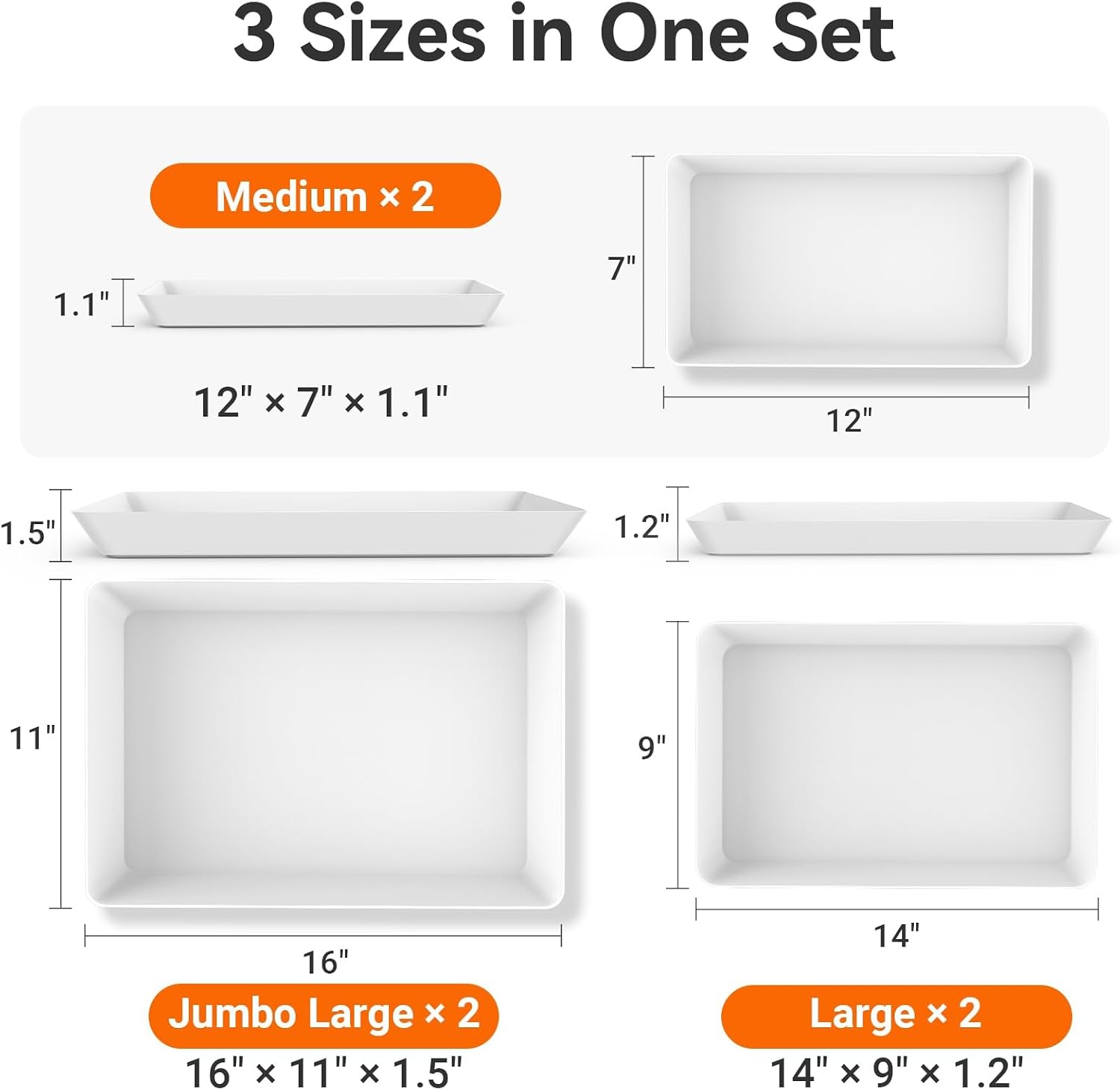 Detalle 2 de SmartTrends Serving Tray Set, 6-Pack