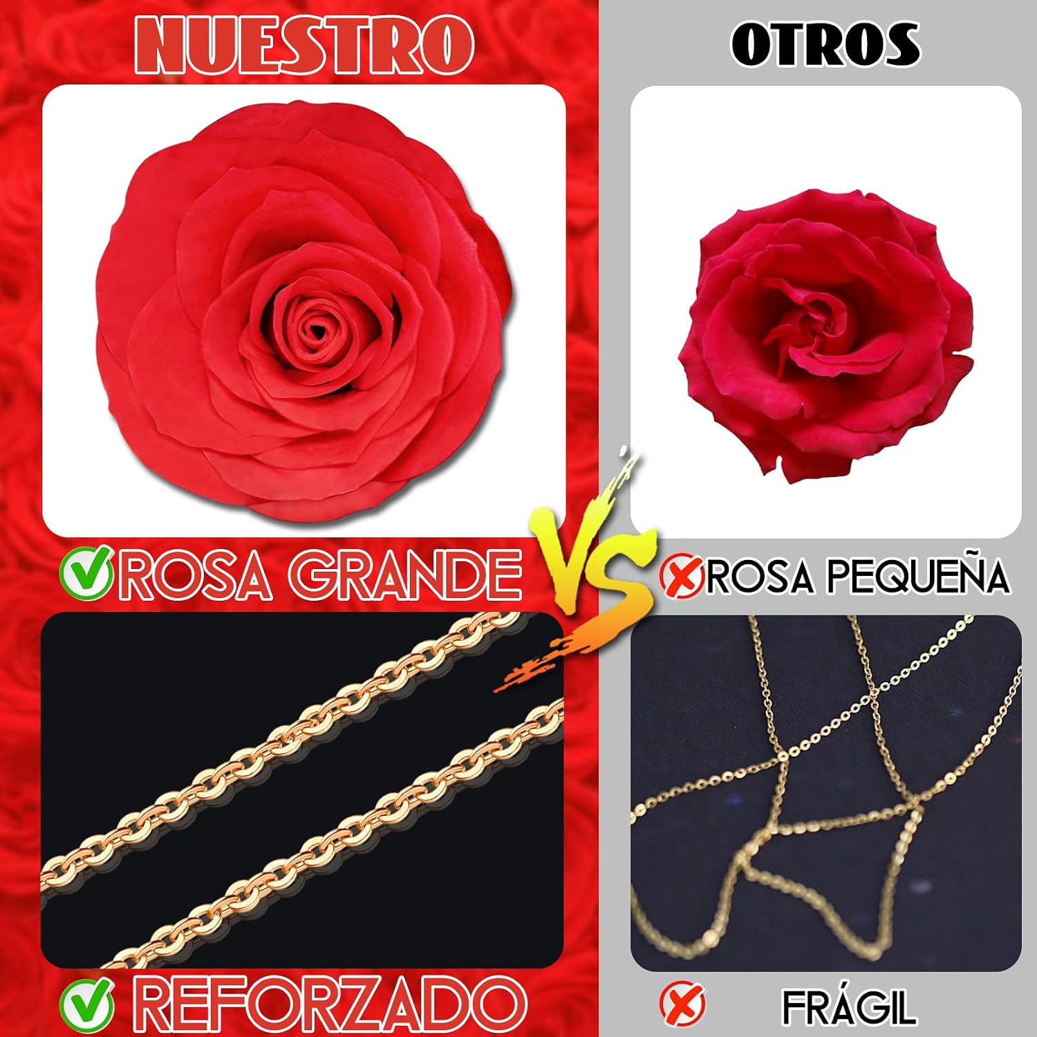 Thumbnail 6 de goldmiky Oso con Rosa Eterna y Collar 1 unidad